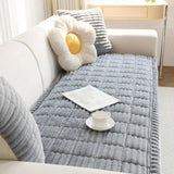 Cozy Home - Plush Pleated Edges Sofa Cover for Comfort