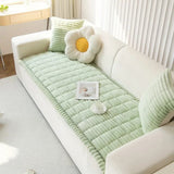 Cozy Home - Plush Pleated Edges Sofa Cover for Comfort