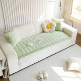 Cozy Home - Plush Pleated Edges Sofa Cover for Comfort