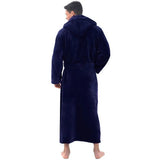 Cozy Men's Hooded Bathrobe - Plush Fabric for Ultimate Comfort