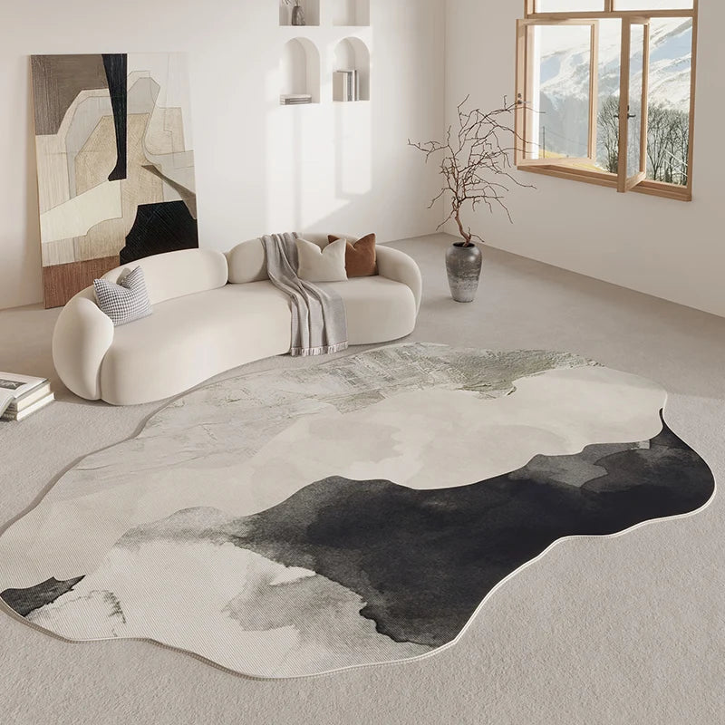 Cozy Modern Abstract Area Rug - Soft Non-Slip Carpet for Home