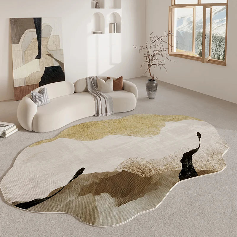 Cozy Modern Abstract Area Rug - Soft Non-Slip Carpet for Home