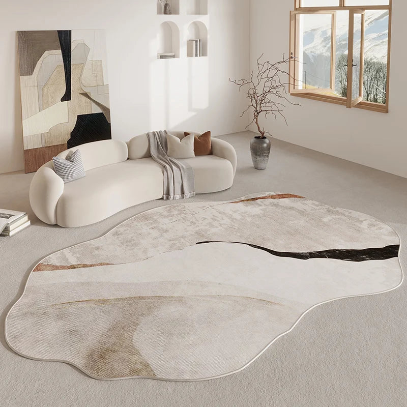 Cozy Modern Abstract Area Rug - Soft Non-Slip Carpet for Home