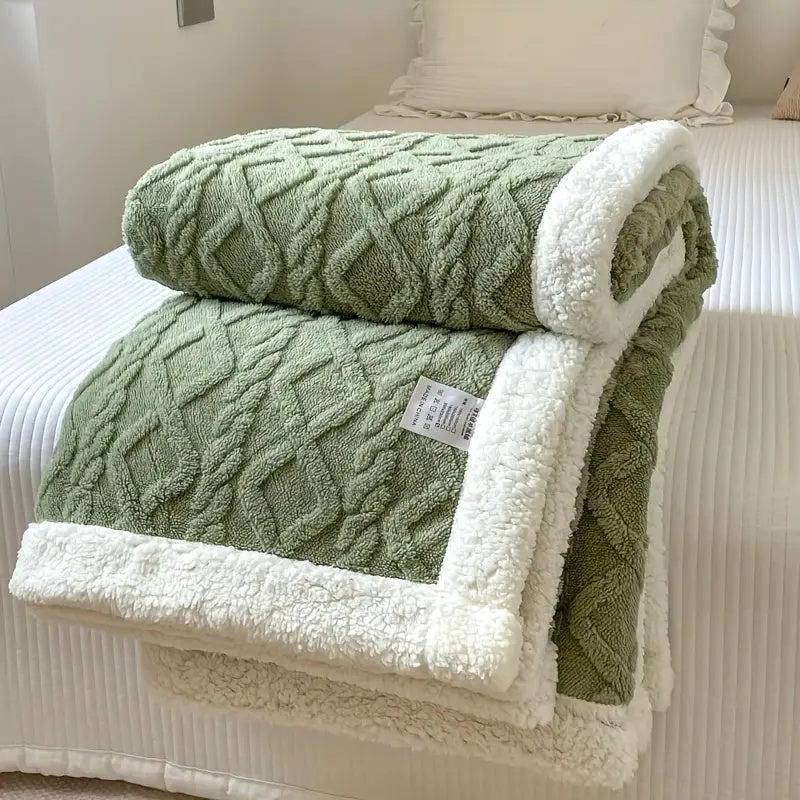 Cozy Snuggle - Reversible Lightweight Sherpa Blanket for Ultimate Comfort