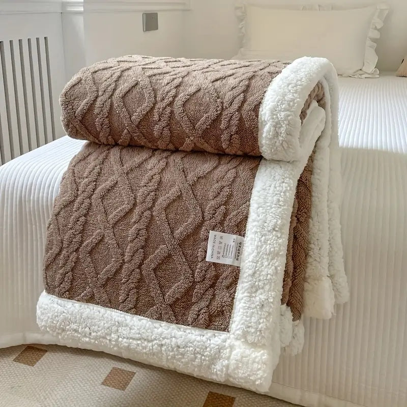 Cozy Snuggle - Reversible Lightweight Sherpa Blanket for Ultimate Comfort