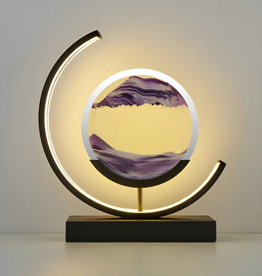 Creative LED Sand Art Table Lamp with Adjustable Lighting