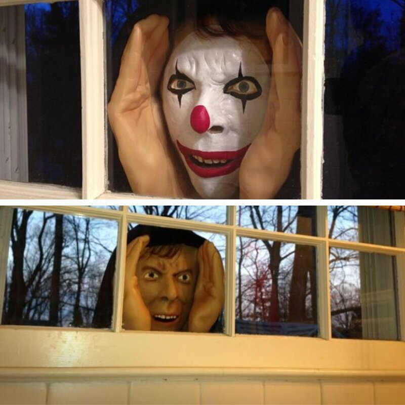 Creepy Peeker - Lifelike Halloween Window Decoration & Scary Halloween Props