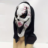 Creepy Skull Mask - Full Head Halloween Design with Hood