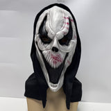 Creepy Skull Mask - Full Head Halloween Design with Hood