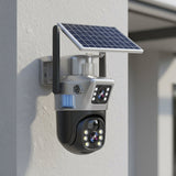 DUALGUARD CAM - Wireless 4K Home Security Camera with Solar Power & 360° View