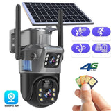 DUALGUARD CAM - Wireless 4K Home Security Camera with Solar Power & 360° View