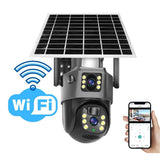 DUALGUARD CAM - Wireless 4K Home Security Camera with Solar Power & 360° View