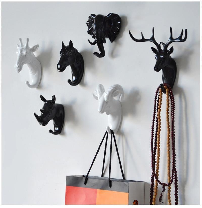 Decorative Animal Wall Hooks - Stylish Key Holder for Wall