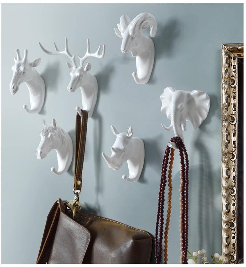 Decorative Animal Wall Hooks - Stylish Key Holder for Wall