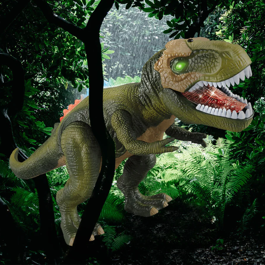 DinoRover - Remote Control Dinosaur Toy with Walking Action & Roaring Sounds