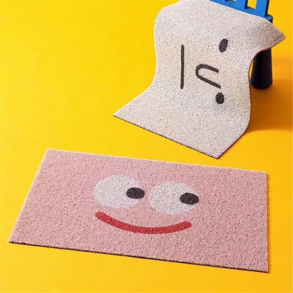 Durable Emoji Design Doormat - Fun Indoor Outdoor Welcome Mat