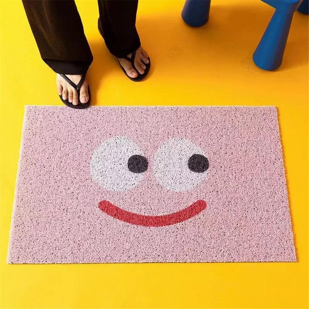 Durable Emoji Design Doormat - Fun Indoor Outdoor Welcome Mat