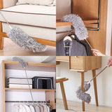 DustReach Telescopic Microfiber Duster - Extra Long 250 cm Reach for Safe Cleaning