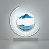 Dynamic Quicksand LED Table Lamp - Modern 3D Art for Bedside or Desk
