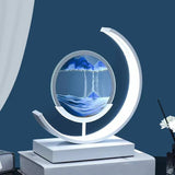 Dynamic Quicksand LED Table Lamp - Modern 3D Art for Bedside or Desk