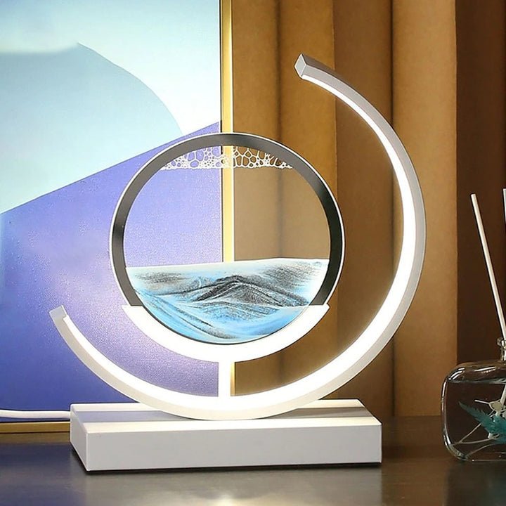 Dynamic Quicksand LED Table Lamp - Modern 3D Art for Bedside or Desk