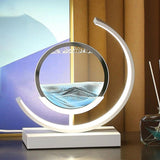 Dynamic Quicksand LED Table Lamp - Modern 3D Art for Bedside or Desk