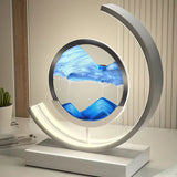 Dynamic Quicksand LED Table Lamp - Modern 3D Art for Bedside or Desk