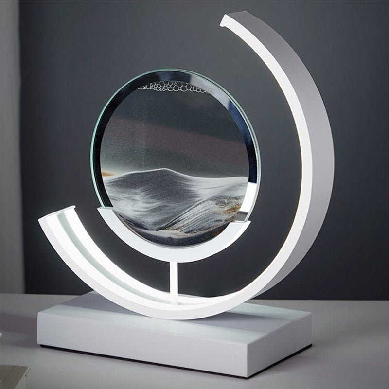 Dynamic Quicksand LED Table Lamp - Modern 3D Art for Bedside or Desk