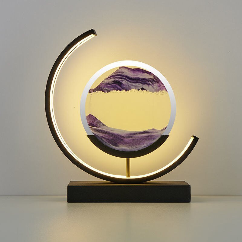 Dynamic Quicksand LED Table Lamp - Modern 3D Art for Bedside or Desk