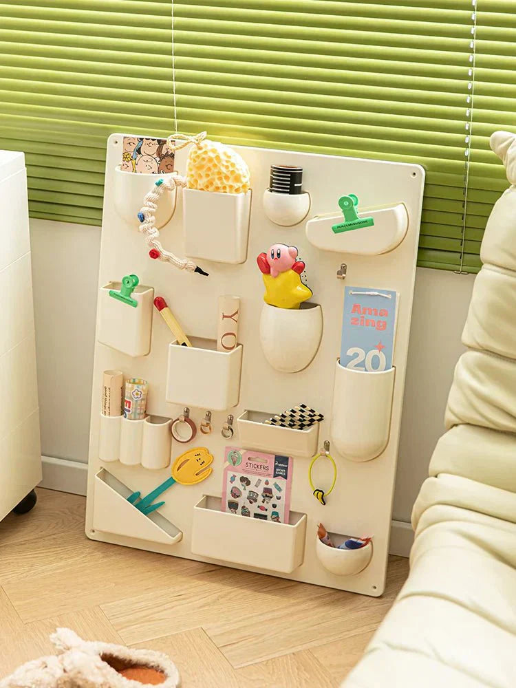 Eco-Friendly Wall Hanging Storage Organizer with Multi-Functional Hooks