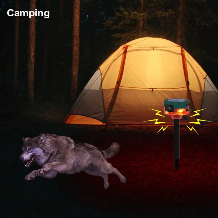 EcoGuard - Solar-Powered 360-Degree Motion-Activated Animal Repeller