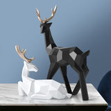 Elegant Abstract Deer Figures Sculpture - Nature-Inspired Art