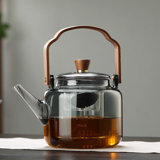 Elegant Borosilicate Glass Teapot with Infuser - Heat Resistant Tea Pot
