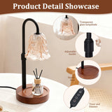 Elegant Flower Dimmable Candle Warmer Lamp with Timer
