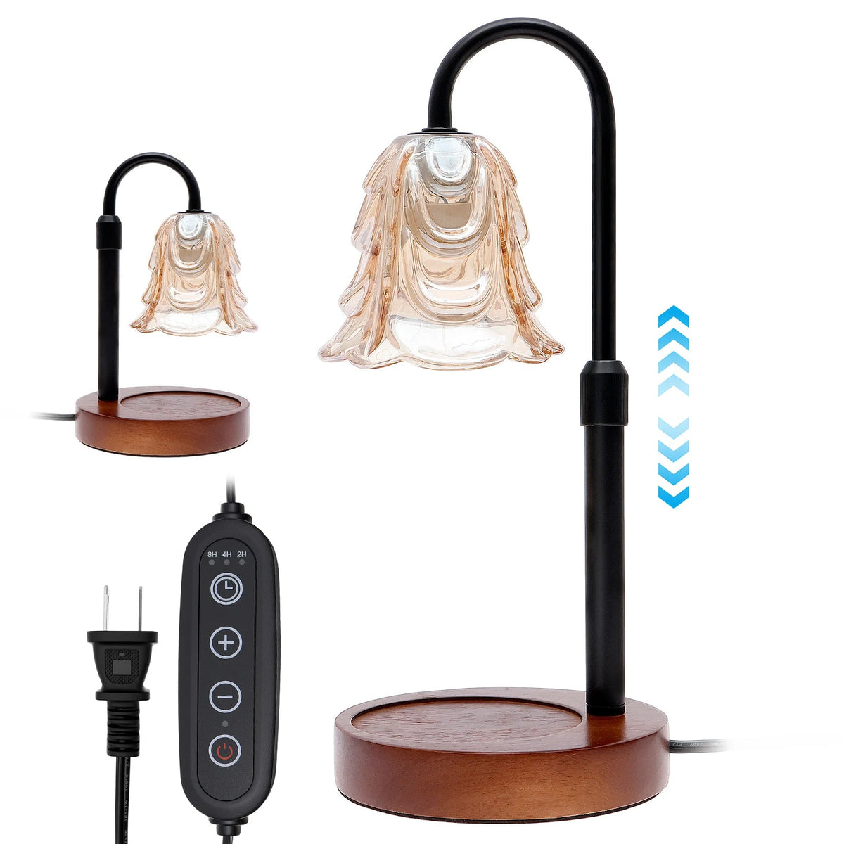 Elegant Flower Dimmable Candle Warmer Lamp with Timer