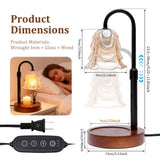 Elegant Flower Dimmable Candle Warmer Lamp with Timer