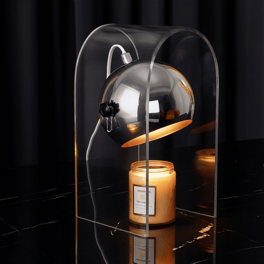 Elegant Frosted Glass Wax Warmer Lamp - Safe Candle Alternative & Ambient Lighting