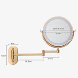 Elegant Gold Lighted Magnifying Makeup Mirror with 360° Rotation and Adjustable LED Lighting