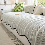 Elegant Herringbone Sofa Cover - Soft Microfiber Slipcover for Stylish Protection