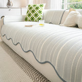 Elegant Herringbone Sofa Cover - Soft Microfiber Slipcover for Stylish Protection