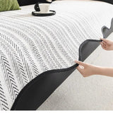 Elegant Herringbone Sofa Cover - Soft Microfiber Slipcover for Stylish Protection