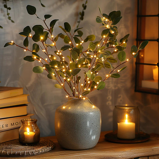 Elegant LED Branch Vase Light with Warm White Glow
