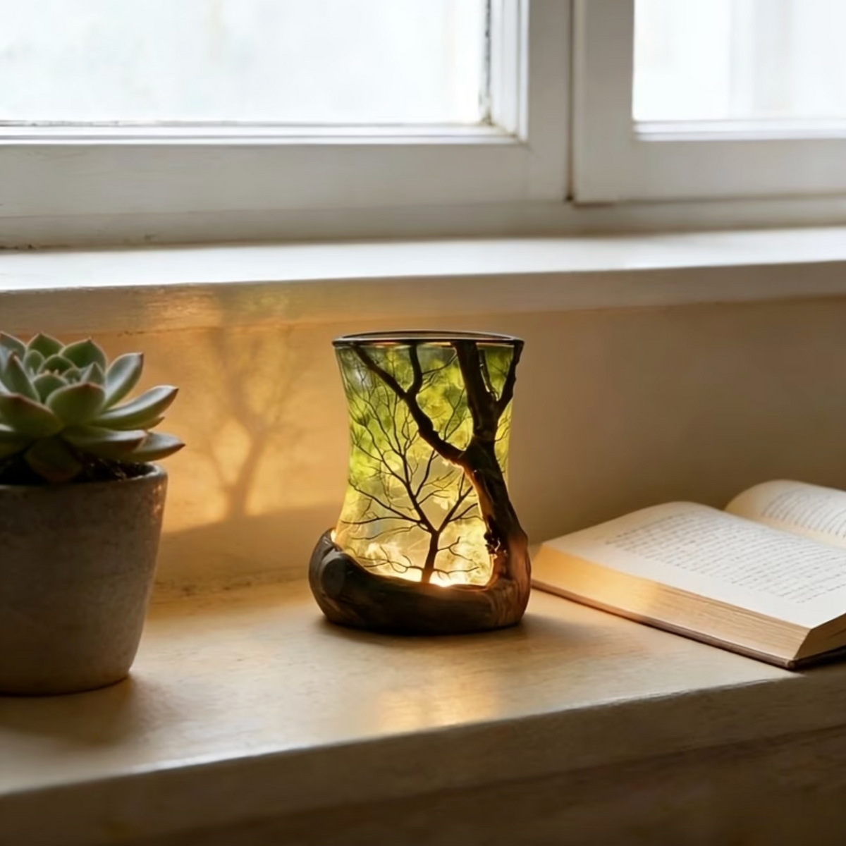Elegant LED Table Lamp - Tree Branch Design for Cozy Ambiance