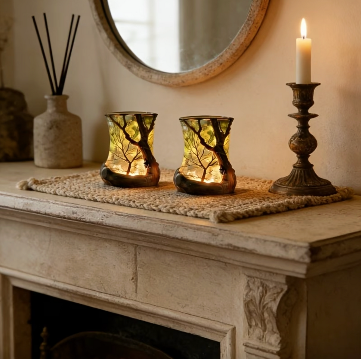 Elegant LED Table Lamp - Tree Branch Design for Cozy Ambiance