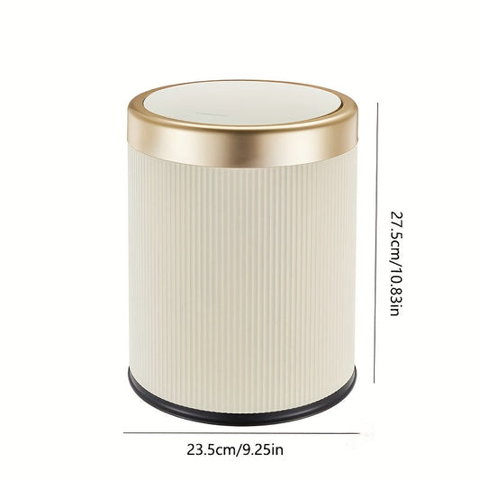 Elegant Oval Trash Can with Pressure Lid & Odor Seal