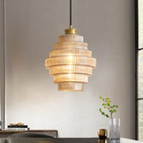 Elegant Tiered Glass Pendant Light for Kitchen & Dining