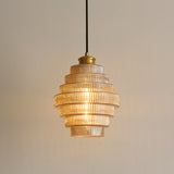 Elegant Tiered Glass Pendant Light for Kitchen & Dining