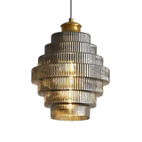Elegant Tiered Glass Pendant Light for Kitchen & Dining
