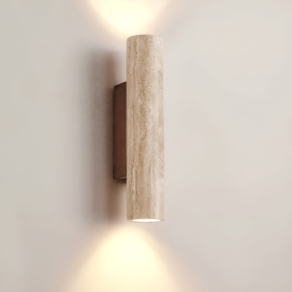 Elegant Travertine Wall Sconce - Modern Up & Down Wall Lighting