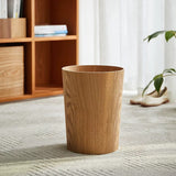 Elegant Wooden-Style Trash Can with Rotating Lid for Kitchen & Office